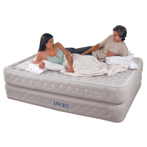 Надувная кровать Supreme Air-Flow Bеd, Queen 152х203х51см, встроенный эл. Насос INTEX