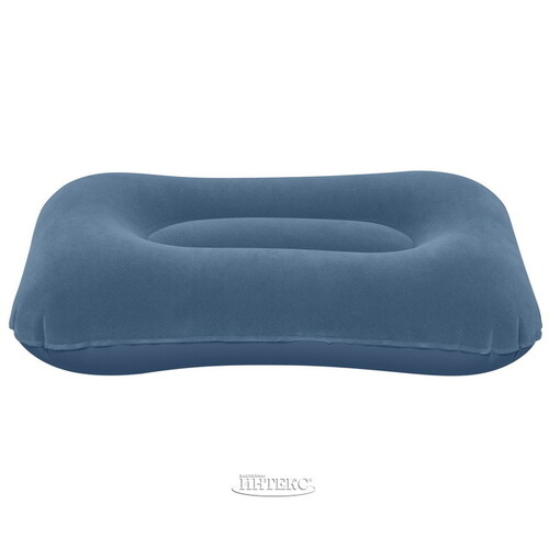 Надувная подушка 42*26*10 см синяя, флокированная Bestway