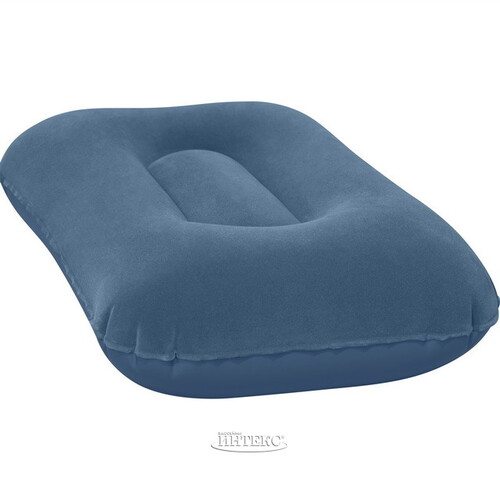 Надувная подушка 42*26*10 см синяя, флокированная Bestway