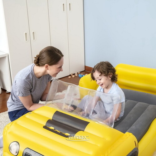 Детская надувная кровать Машинка 160*84*62 см Bestway