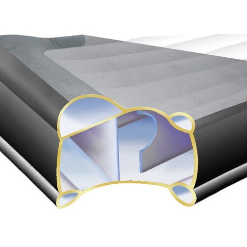 Надувная кровать Deluxe Pillow Rest, Queen, со встроенным насосом, 152х208х43 см INTEX