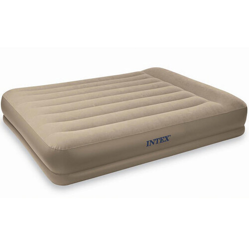 Надувная кровать с насосом Pillow Rest 99*191*38 см INTEX
