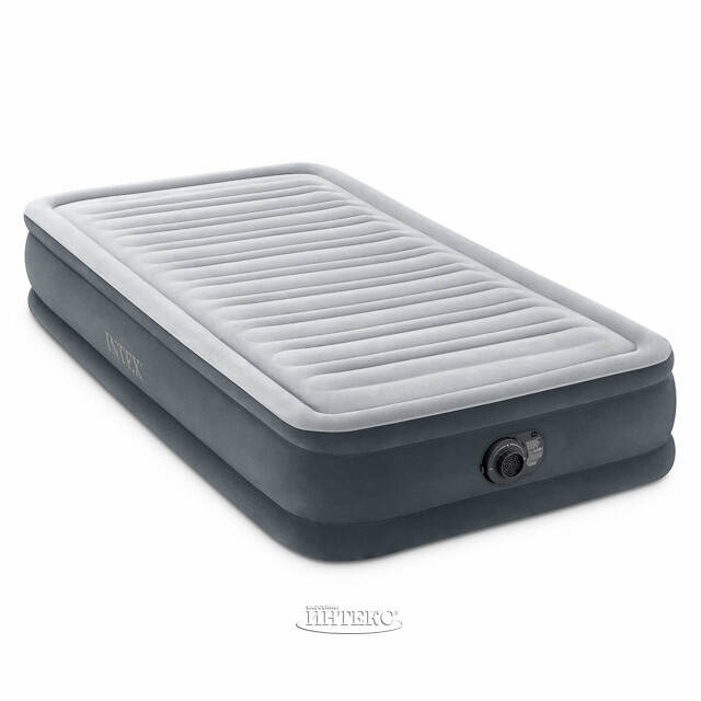 Надувная кровать с насосом Comfort-Plush 99*191*33 см INTEX (Интекс)