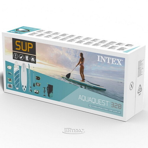 Сапборд Aqua Quest 320*81 см с аксессуарами, надувной INTEX