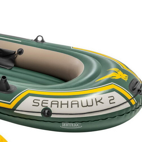 Надувная лодка SeaHawk 200-Set двухместная 236*114*41 см + насос и весла INTEX