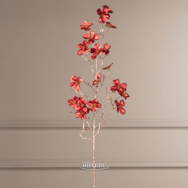 Искусственная ветка Фуджерра 84 см красная EDG (ЭДГ)