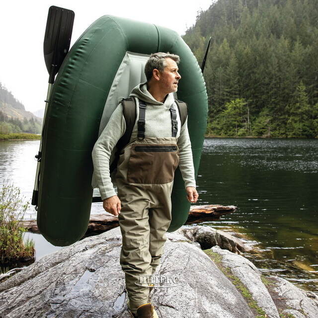 Надувная лодка для рыбалки Big Catch Pro 165*119*38 см + насос и весла INTEX