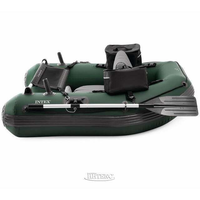 Надувная лодка для рыбалки Big Catch Pro 165*119*38 см + насос и весла INTEX