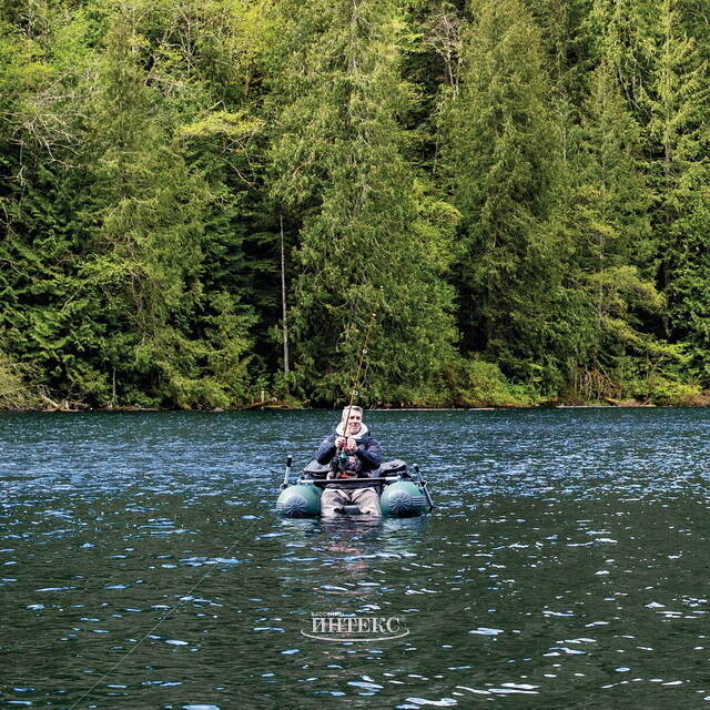 Надувная лодка для рыбалки Big Catch Pro 165*119*38 см + насос и весла INTEX