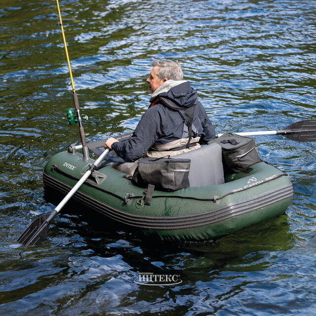 Надувная лодка для рыбалки Big Catch Pro (Биг Кач Про) 165*119*38 см + насос и весла INTEX (Интекс)