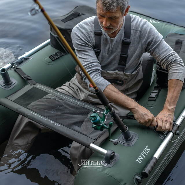 Надувная лодка для рыбалки Big Catch Pro (Биг Кач Про) 165*119*38 см + насос и весла INTEX (Интекс)