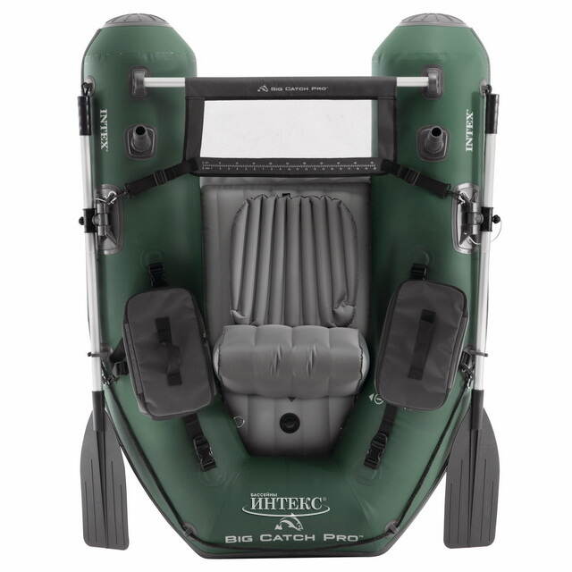 Надувная лодка для рыбалки Big Catch Pro (Биг Кач Про) 165*119*38 см + насос и весла INTEX (Интекс)