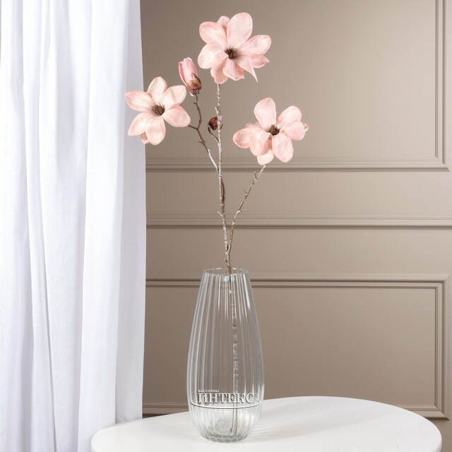 Искусственная ветка Магнолия Азура 91 см пудрово-розовая EDG (ЭДГ)