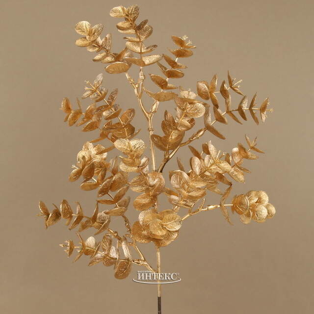 Искусственная ветка Эвкалипт Aragon 48 см золотая EDG