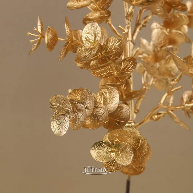 Искусственная ветка Эвкалипт Aragon 48 см золотая EDG