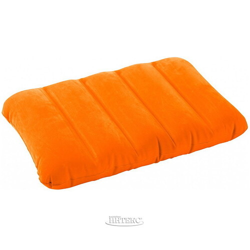 Надувная подушка 43*28*9 см оранжевая, флокированная INTEX