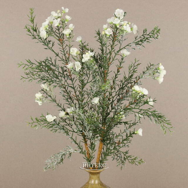 Искусственная ветка Хамелациум белый 70 см Kaemingk