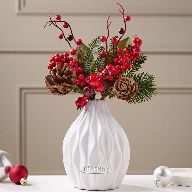 Хвойная Ветка с Ягодами 20 см, ЛИТАЯ + ПВХ Kaemingk