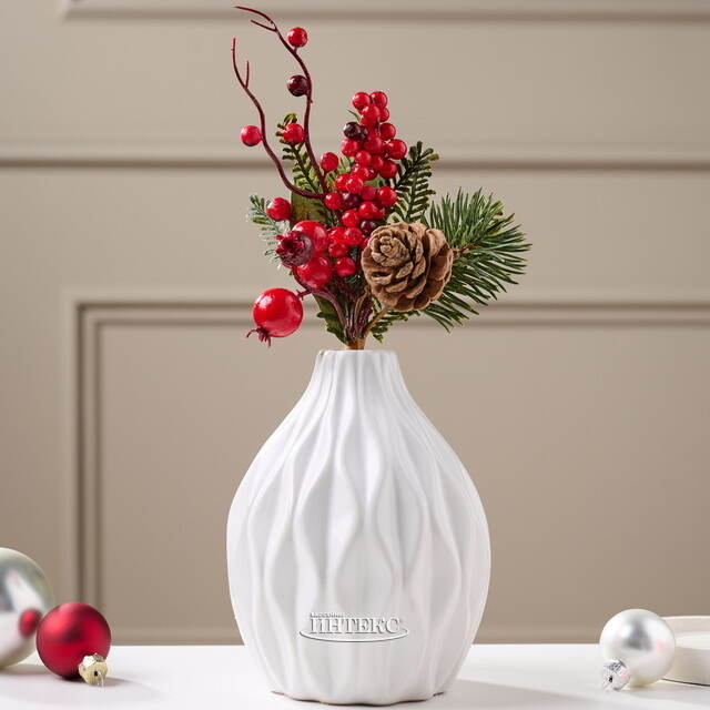 Хвойная Ветка с Ягодами 20 см, ЛИТАЯ + ПВХ Kaemingk