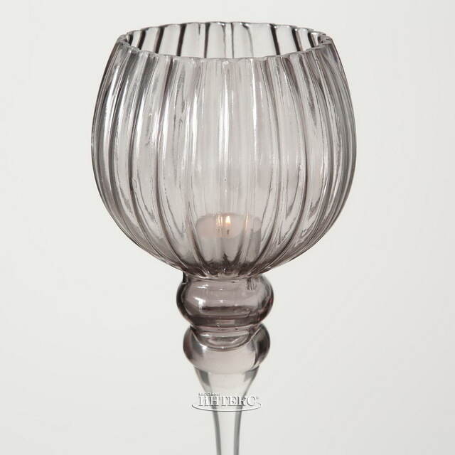 Набор стеклянных подсвечников - бокалов Модена 30-40 см серый, 3 шт Boltze (Больтце)