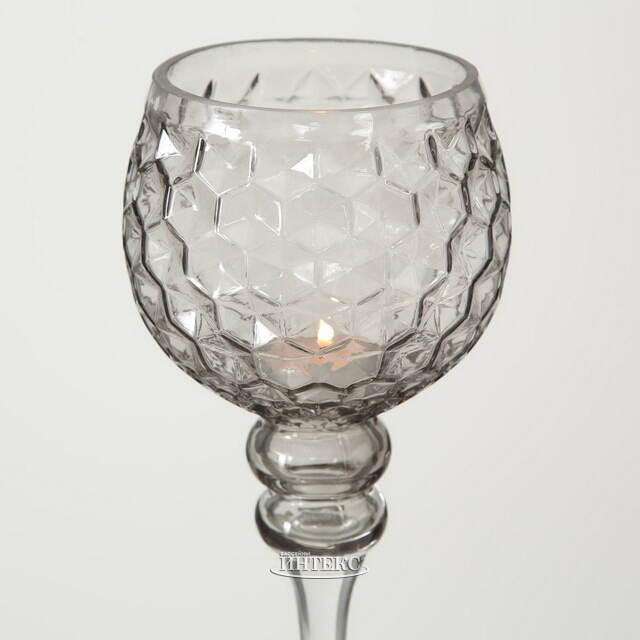 Набор стеклянных подсвечников - бокалов Модена 30-40 см серый, 3 шт Boltze (Больтце)