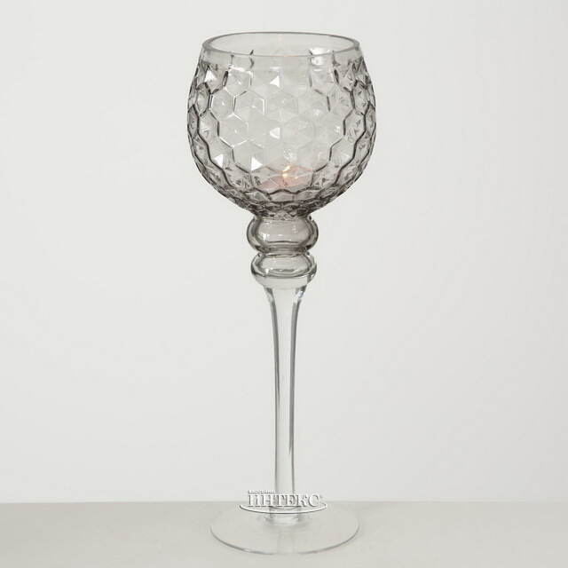 Набор стеклянных подсвечников - бокалов Модена 30-40 см серый, 3 шт Boltze (Больтце)