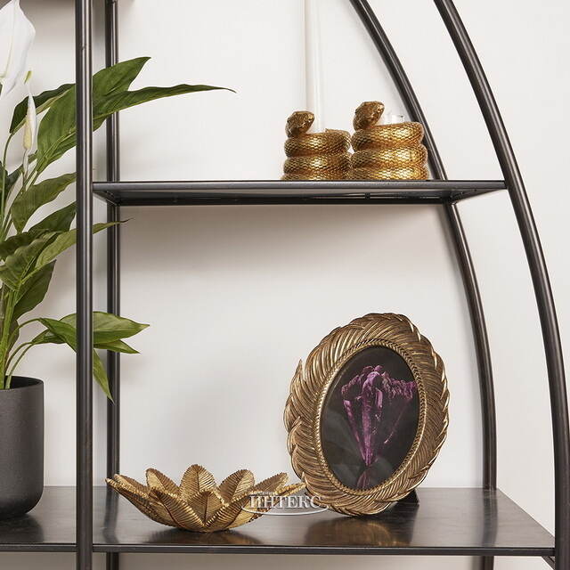 Подсвечник на 1 свечу Золотая Змея - Connie 9 см EDG (ЭДГ)