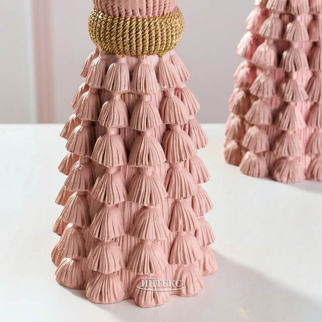 Декоративный подсвечник Tassel Roggero 15 см пудровый EDG (ЭДГ)