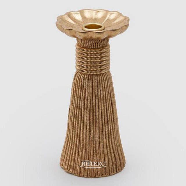 Декоративный подсвечник Tassel 21 см золотой EDG (ЭДГ)