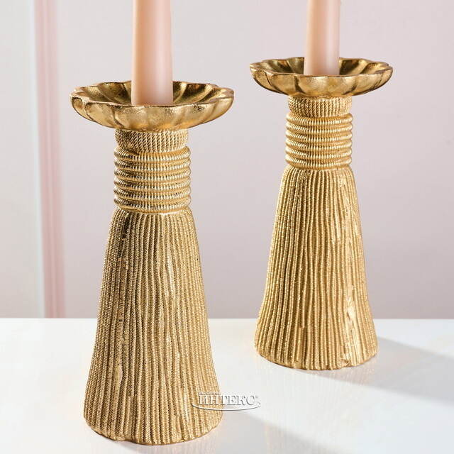 Декоративный подсвечник Tassel 21 см золотой EDG (ЭДГ)