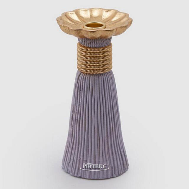 Декоративный подсвечник Tassel 21 см лавандовый EDG (ЭДГ)