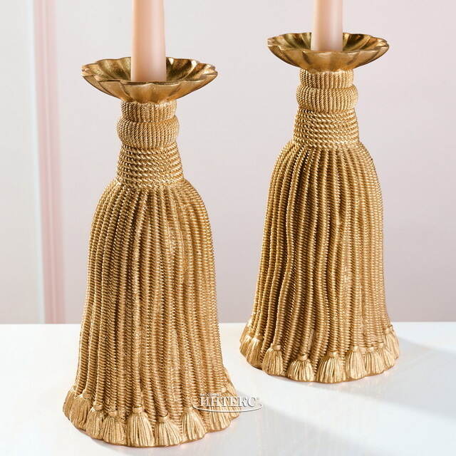 Декоративный подсвечник Grande Tassel 26 см золотой EDG