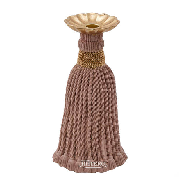 Декоративный подсвечник Grande Tassel 26 см пудровый EDG