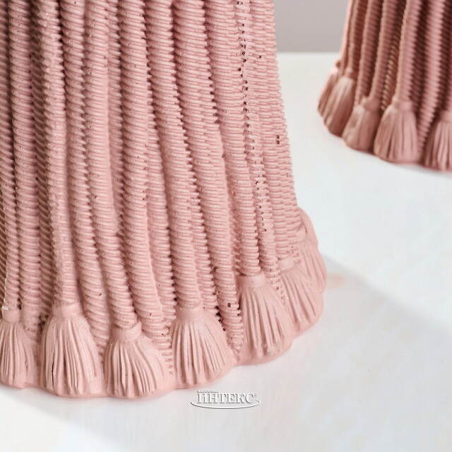 Декоративный подсвечник Grande Tassel 26 см пудровый EDG