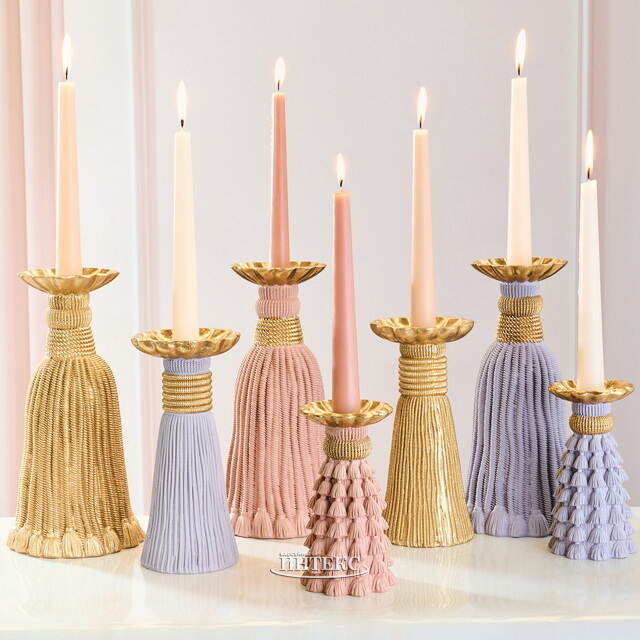 Декоративный подсвечник Grande Tassel 26 см лавандовый EDG