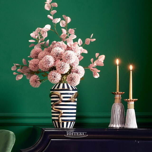 Декоративный подсвечник Grande Tassel 26 см лавандовый EDG