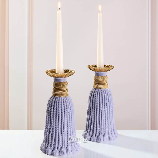 Декоративный подсвечник Grande Tassel 26 см лавандовый EDG