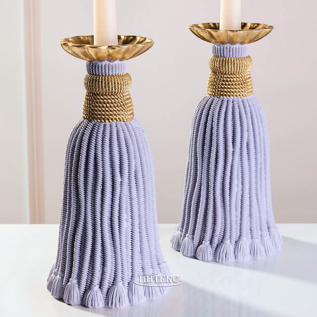 Декоративный подсвечник Grande Tassel 26 см лавандовый EDG