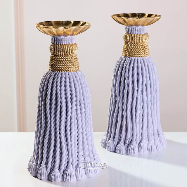 Декоративный подсвечник Grande Tassel 26 см лавандовый EDG