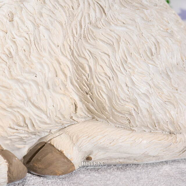 Декоративная фигурка Ягненок Жак с цветочным венком 15 см EDG (ЭДГ)