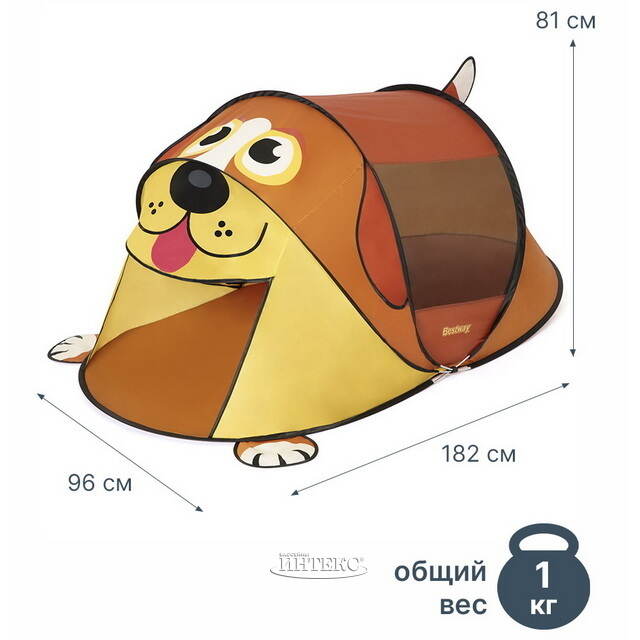 Детская палатка Puppy Play 182*96*81 см Bestway