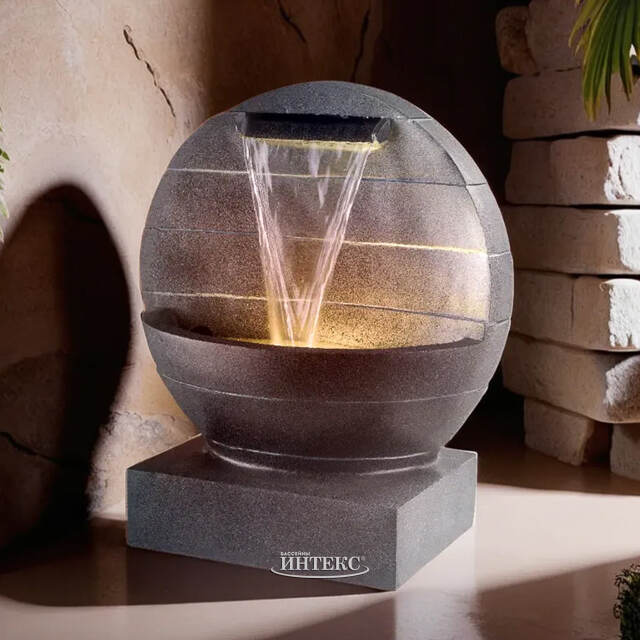 Декоративный фонтан Онтарио 80 см с LED подсветкой Winter Deco