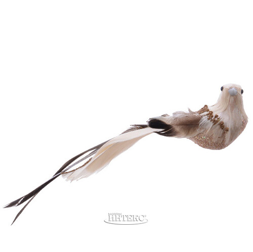 Елочное украшение Женевская пташка 15 см перламутровая, клипса Kaemingk