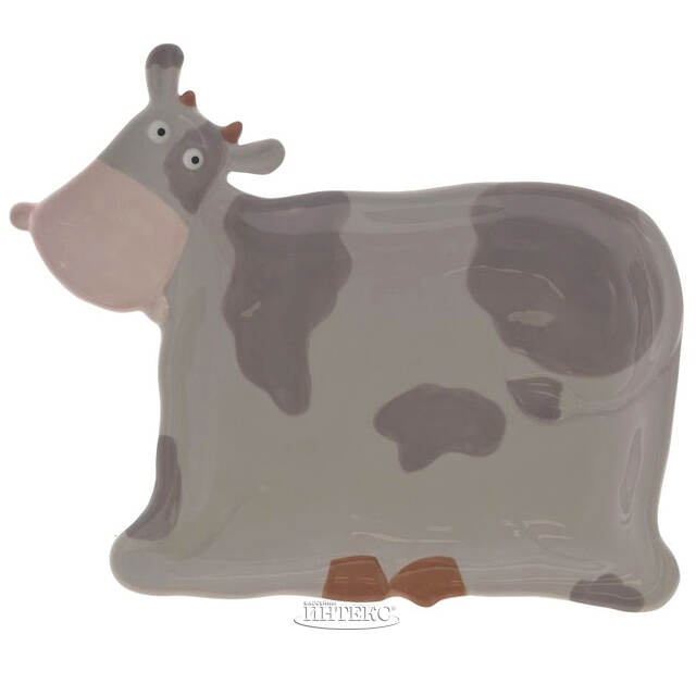 Керамический салатник Коровка Марлин - Alpine Story 19*16 см Снегурочка