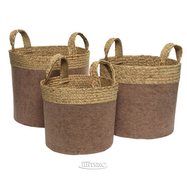 Набор декоративных корзин Rossano 26-33 см, 3 шт Kaemingk