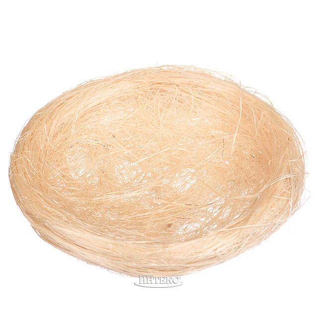 Пасхальное украшение Гнездо Птички Вивьен 10 см кремовое, 2 шт Koopman