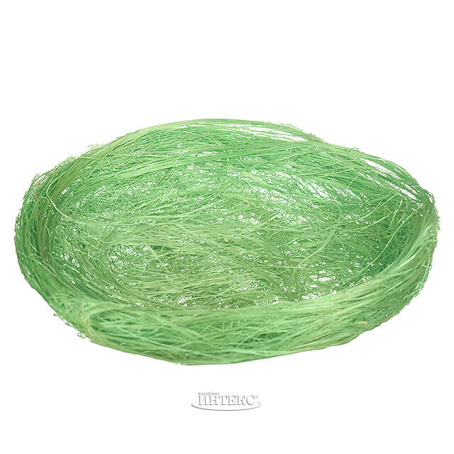 Пасхальное украшение Гнездо Птички Вивьен 10 см зеленое, 2 шт Koopman (Купман)