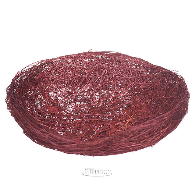 Пасхальное украшение Гнездо Птички Вивьен 10 см коричневое, 2 шт Koopman