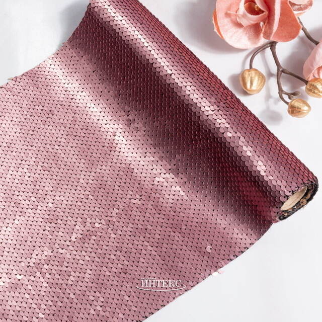 Дорожка на стол Божоле 125*25 см с двусторонними пайетками розовая Koopman (Купман)