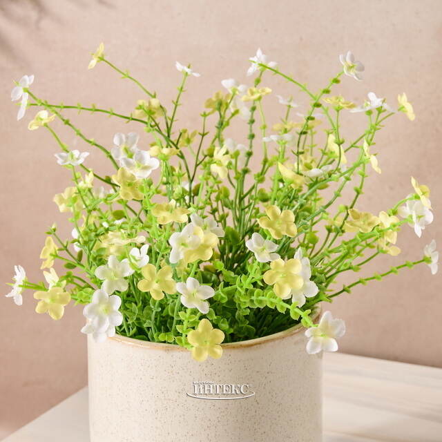 Искусственный цветок в горшке Дэйзи 28 см белый Kaemingk (Кейминг)